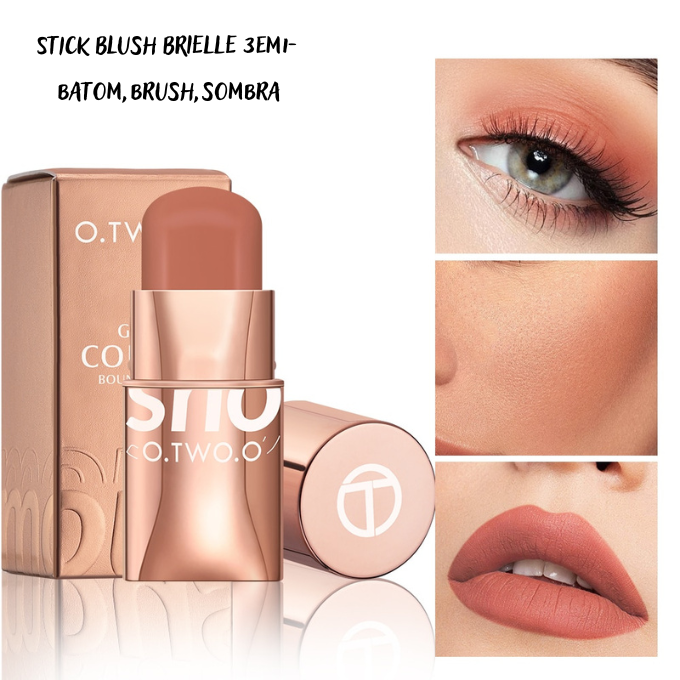 Stick Blush BRIELLE 3em1-batom,brush,sombra, à prova d'água